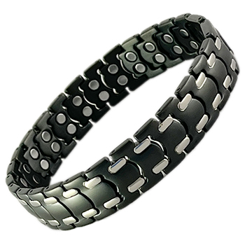 B51 Black and Silver Magnetic Bracelet