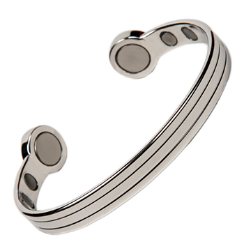 Hi-Power Silver 3 Band Magnetic Bracelet