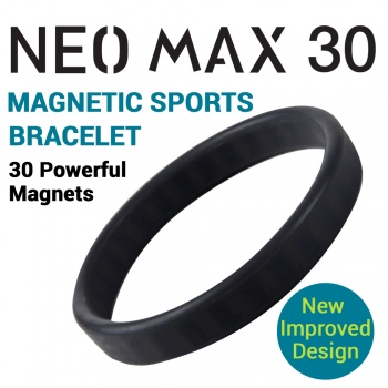 Black YOU Streamz Magnetic Sport Wristband 360º Magnetised Silicone Bracelet