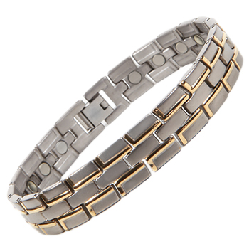 SG6 Two Tone Stainless Steel Magnetic Bracelet