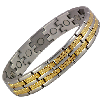 SG7 Two Tone Stainless Steel Magnetic Bracelet
