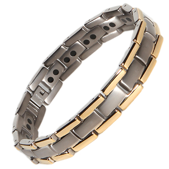 T10 Two Tone Titanium Magnetic Bracelet