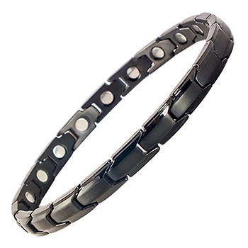 T12 Slim Black Titanium Magnetic Bracelet