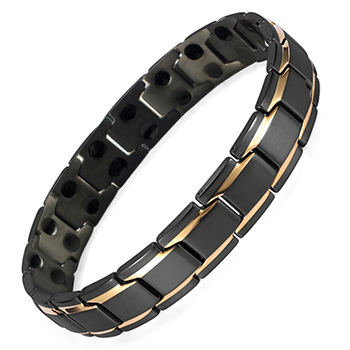 Titanium T12 Black and Gold Magnetic Bracelet