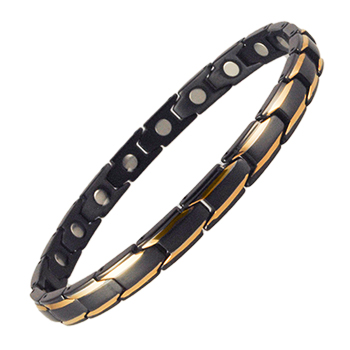 T12 Slim Black Gold - Titanium Magnetic Bracelet