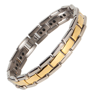 T15 Two Tone Titanium Magnetic Bracelet