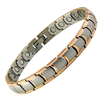T7 Two Tone Titanium Magnetic Bracelet