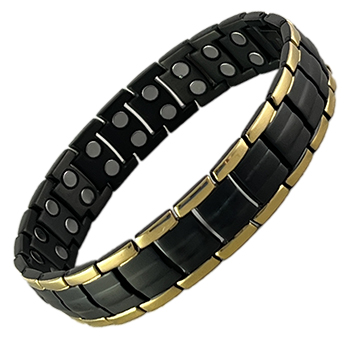 TD005 Black and Gold Magnetic Bracelet