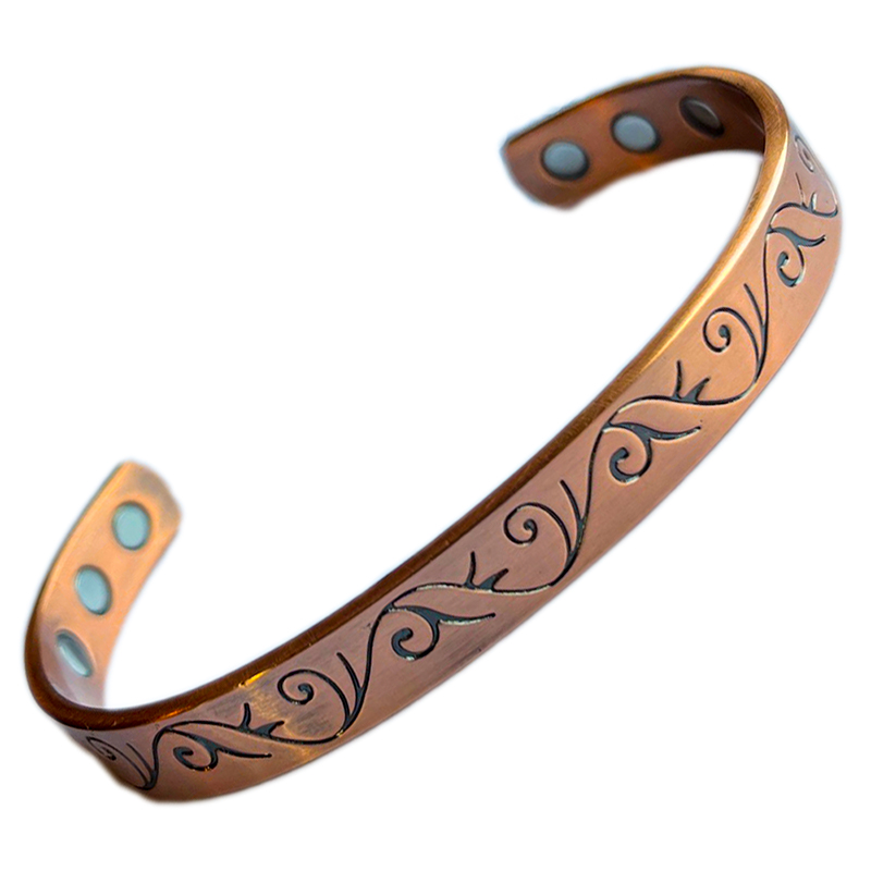 Copper Celtic Broad Magnetic Bracelet