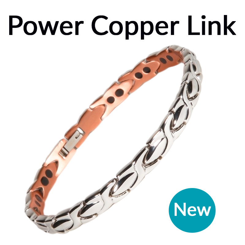 Power Copper Link Magnetic Bracelet - PC9  Silver