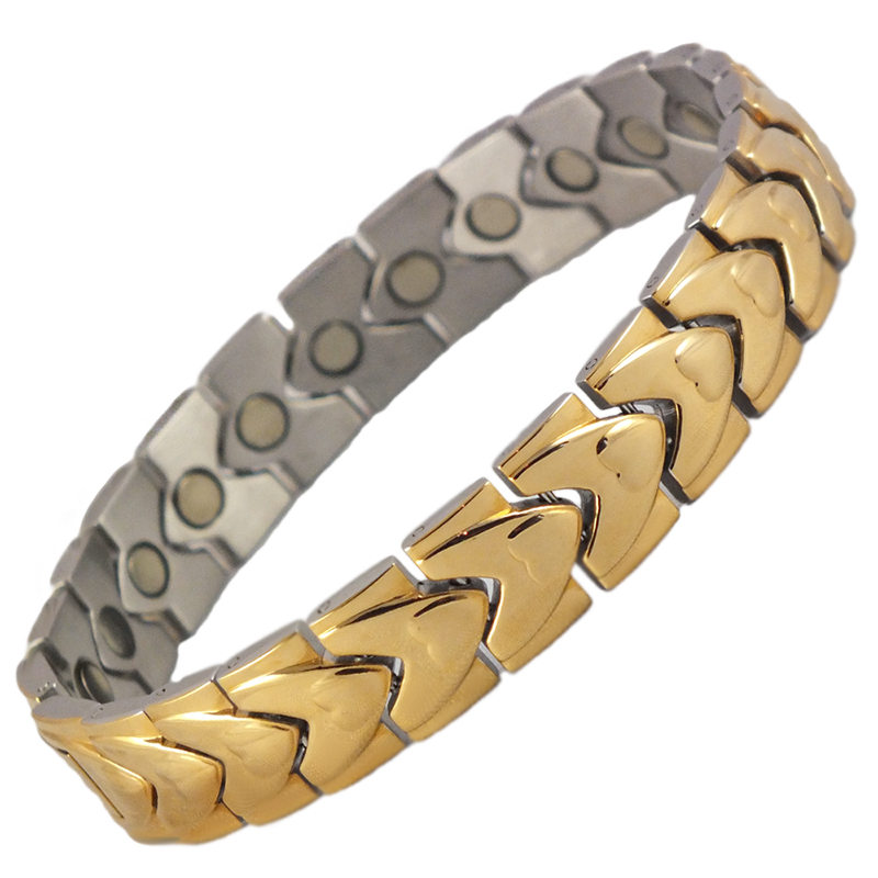 SG4 Gold Plate Stainless Steel Magnetic Bracelet