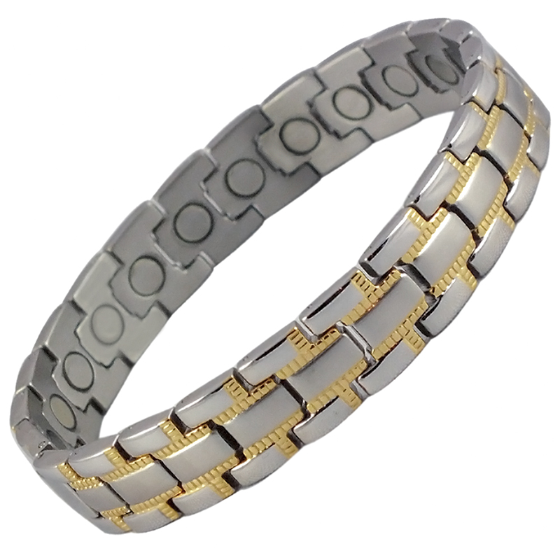 SG8 Two Tone Stainless Steel Magnetic Bracelet